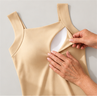 Amelle's Tanks Built-In Bra Comfort Shaper Tank